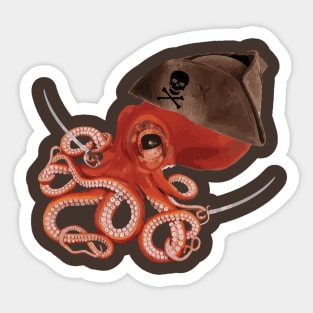 Octopus Pirate Sticker